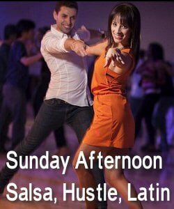 2nd Sunday Afternoon Salsa, Latin Hustle dancing