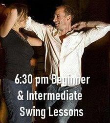 6:30 pm beginner & Intermediate Swing Lessons